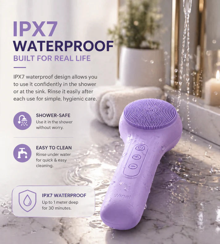 Waterproof Facial Cleansing Brush – Clearer Skin Fast