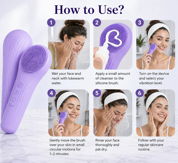 Waterproof Facial Cleansing Brush – Clearer Skin Fast